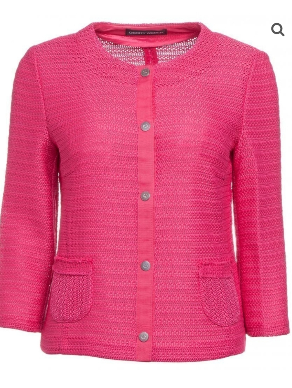 GERRY WEBER | Pink Cotton Silk Jacket  L/XL